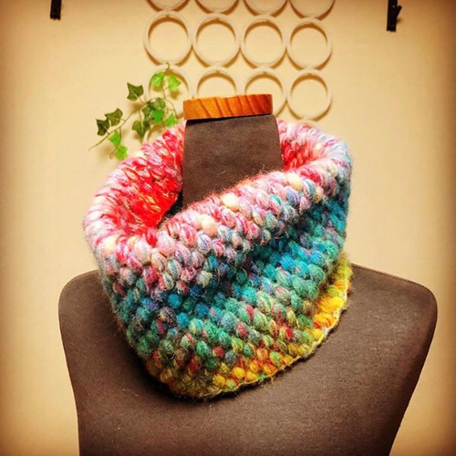 水彩画のような玉編みスヌード スヌード anc01065 通販 10468630