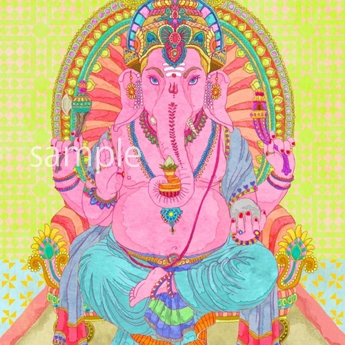 ガネーシャのイラスト(A4サイズ) 写真・グラフィック まき 通販