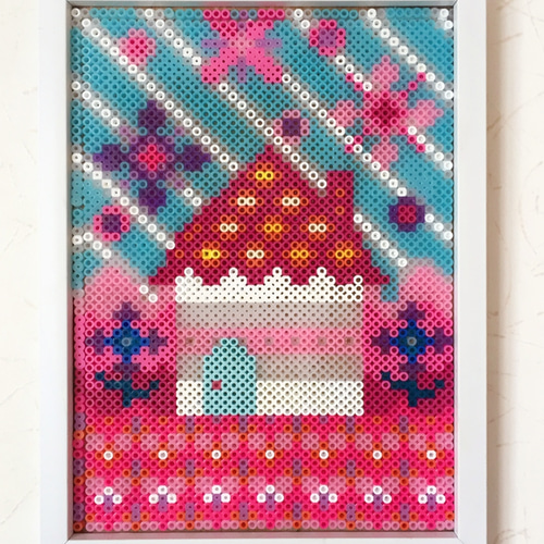 アイロンビーズで作成した絵画 Hatsune Miku】 Perler Bead Creations/アイロンビーズで作って