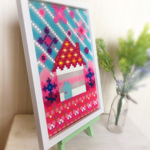 アイロンビーズで作成した絵画