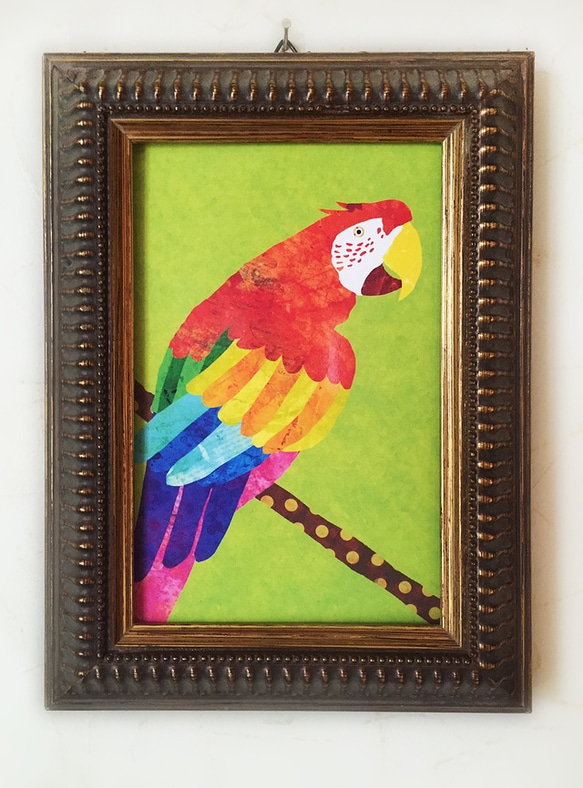 絵画オウム一点物