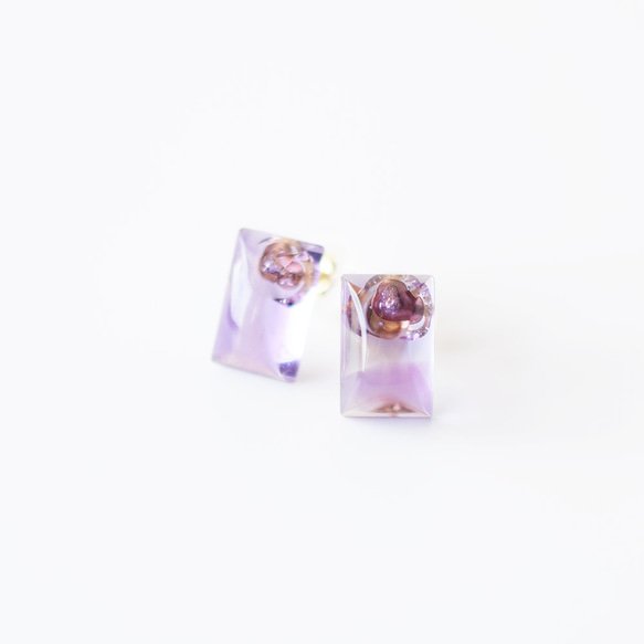 寶石耳環/紫水晶 第1張的照片