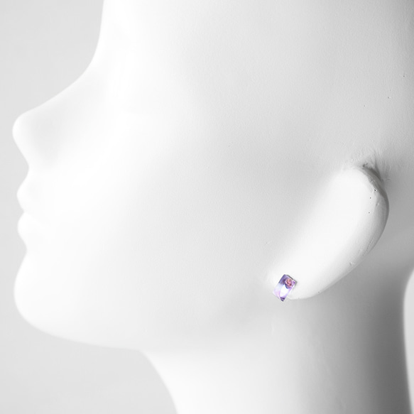寶石耳環/紫水晶 第5張的照片