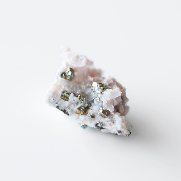 天然石／ロードクロサイト クオーツ＆パイライト結晶 2枚目の画像