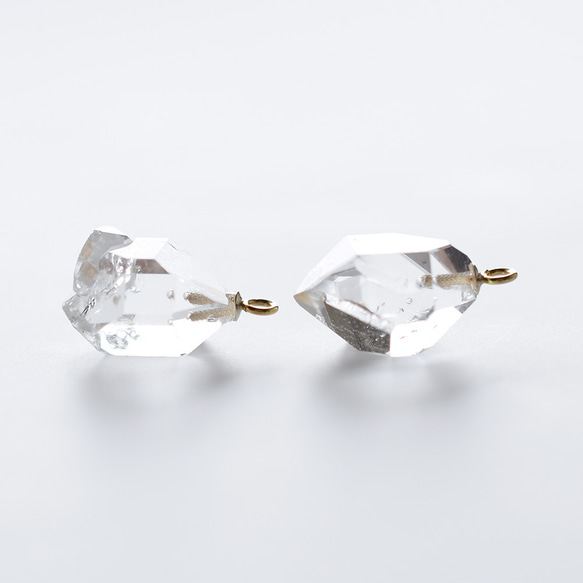 水晶耳環/ Herkimer鑽石 第6張的照片