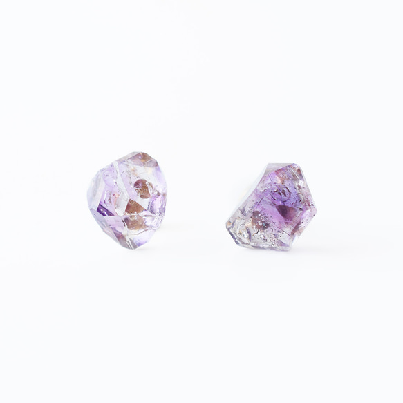 寶石耳環/紫水晶 第3張的照片