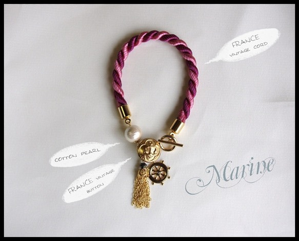 FRANCE vintage code ”MARINE” bracelet 2枚目の画像