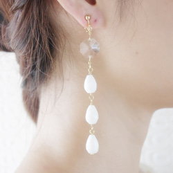 vintage chandelier and onyx earring 3枚目の画像