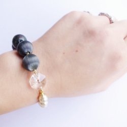 glossy bracelet  (gray) 2枚目の画像