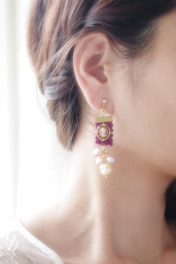 Lady.dress-up earring　（Cranberry） 3枚目の画像