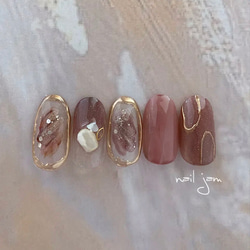 うねうねシルバーのニュアンスネイル ネイルチップ（つけ爪） nail jam