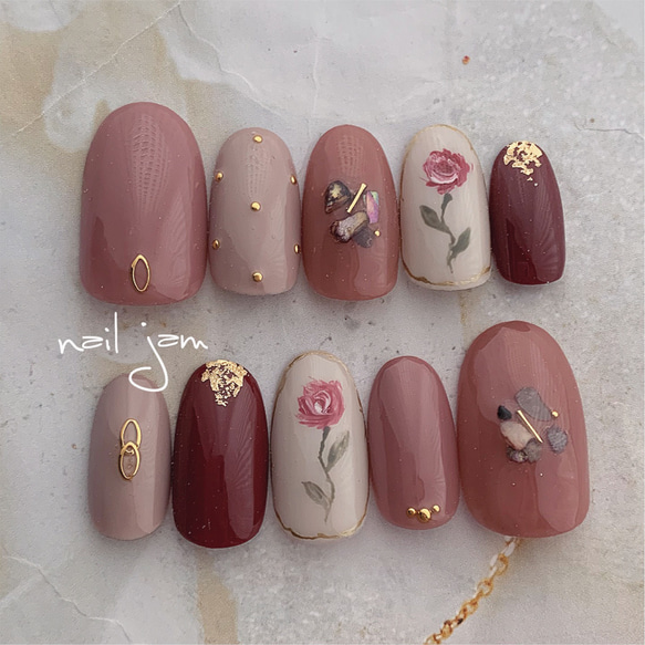 【 086 】ネイルチップ 成人式ネイル 振袖ネイル 前撮り 袴ネイル 086 】ネイルチップ 成人式ネイル 振袖ネイル 前撮り 袴ネイル