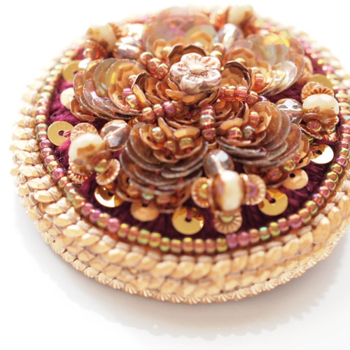 yone パールビーズフリンジブローチ フランスヴィンテージ ピン yone