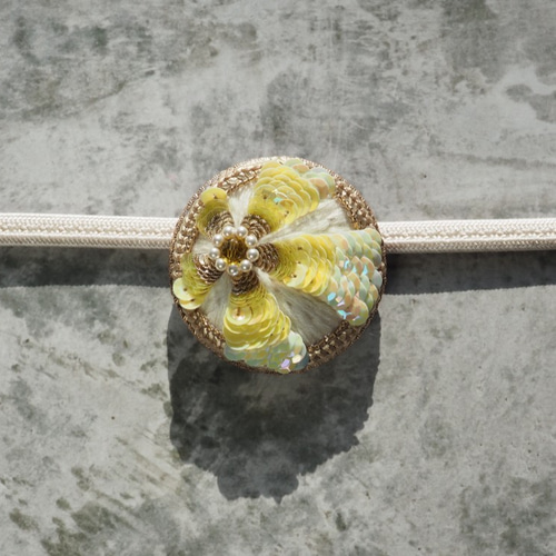 真珠ブローチ兼帯留め兼ペンダント　ビンテージ品 Krementz-K14金-忘れな草の真珠カメオ・ブローチ – アンティーク