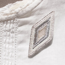 【kaesa】オートクチュール刺繍　トゥシューズ・四つ葉シルバーブローチ 0_a0cc685cdfd6916ce8d4bdb8fe0a