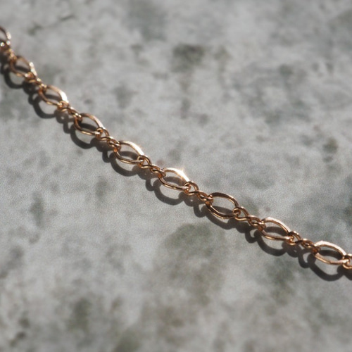 サイズが自由に変えられる・長さが選べるチェーンアンクレット 調整