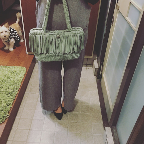 特別価格！hoookedズパゲティー・フリンジバッグ・マルシェバック