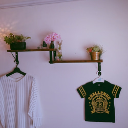 アイアン壁掛けハンガーラック・飾り棚 90㎝【送料無料】 壁掛けラック