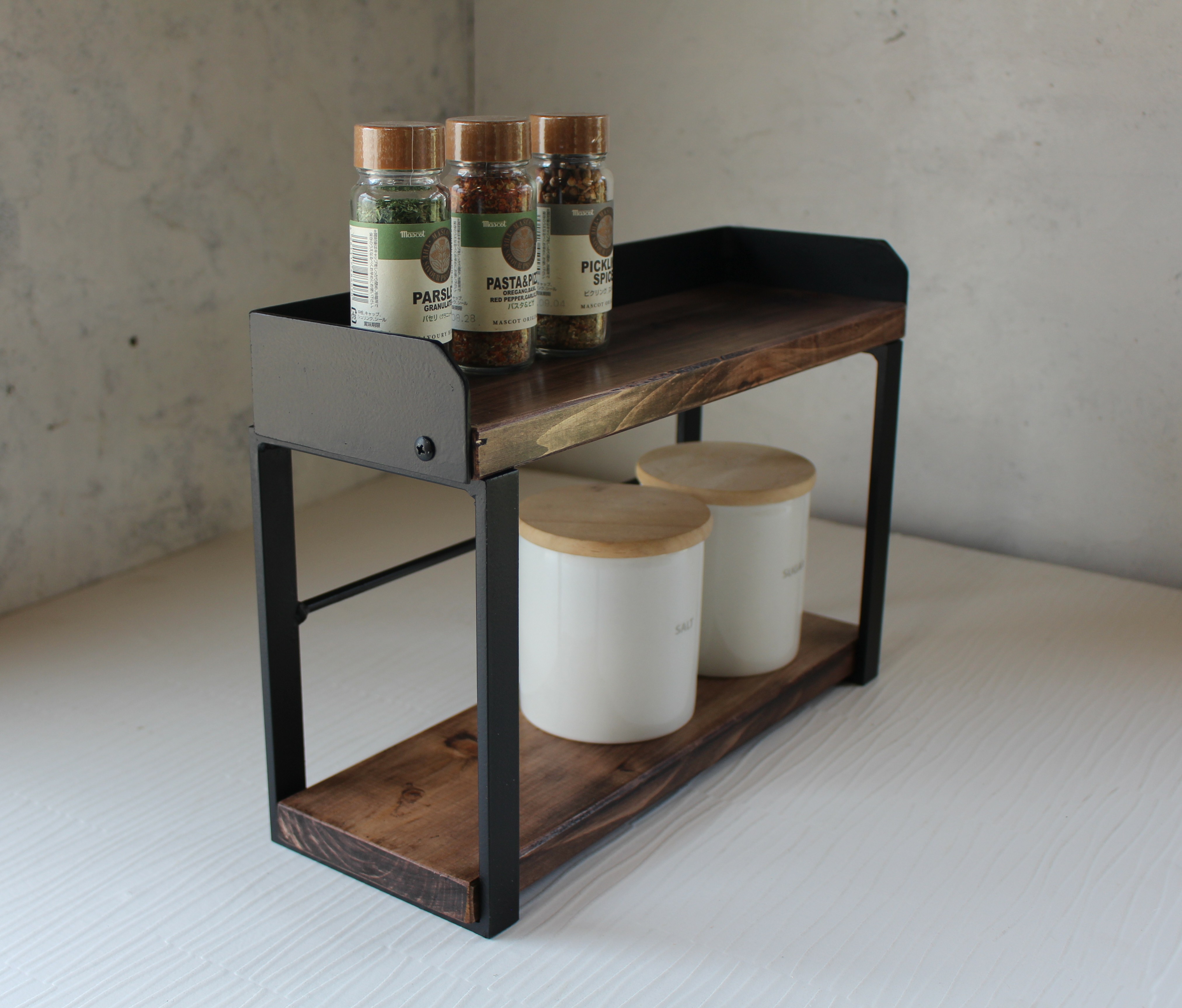 アイアンスパイスラック 棚・シェルフ・ラック ブルメイド 通販