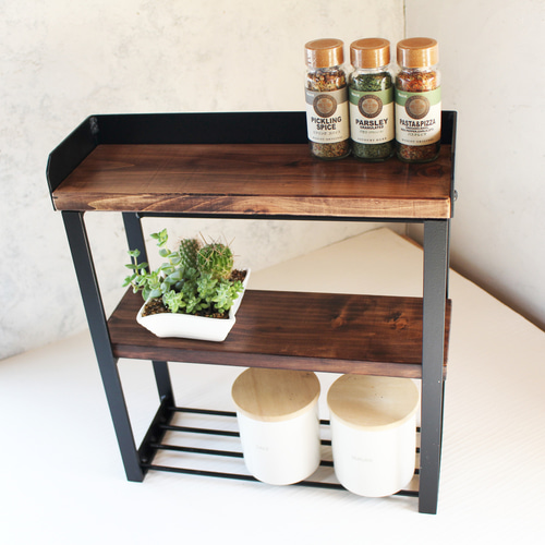 アイアン3段コンパクトスパイスラック・調味料棚 その他調味料