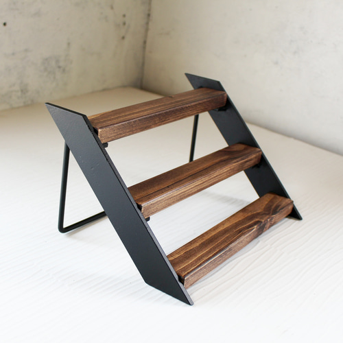 アイアン3段飾り棚【送料無料】 棚・シェルフ・ラック ブルメイド