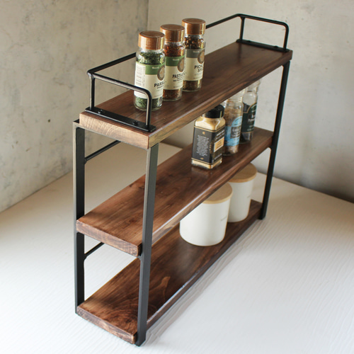 アイアン3段飾り棚・スパイスラック【送料無料】 その他調味料入れ