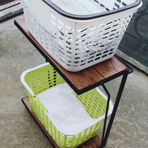 アイアンランドリーラック・洗濯台・サイドテーブル 317984-1.jpg