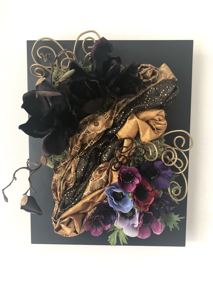 アーティフィシャルフラワーのウォールアート（壁掛け）