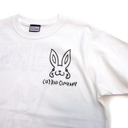 デビルウサギ半袖Tシャツ　メンズ・兎Tシャツ 　白S 4枚目の画像