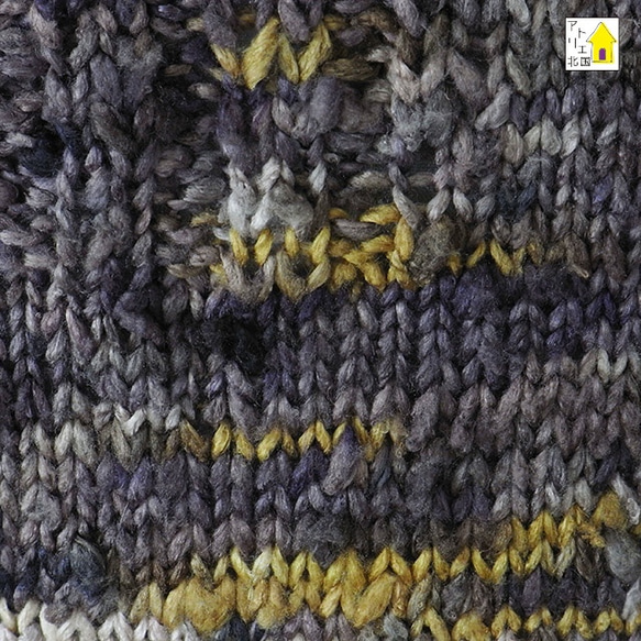 草木染 絹の手編みセーター 3枚目の画像