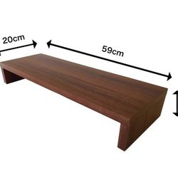 木目のモニター台　机上台　モニタースタンド　木目調　卓上ラック　おしゃれ　ブラウン 4枚目の画像