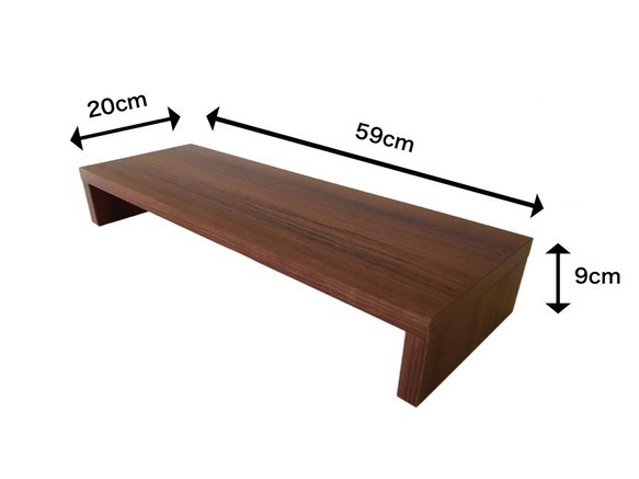 木目のモニター台　机上台　モニタースタンド　木目調　卓上ラック　おしゃれ　ブラウン 4枚目の画像
