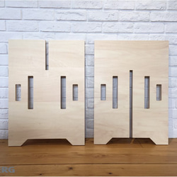 簡単に組めるテーブル脚　組立式　木製（シナ）　積層合板　ナチュラル 2枚目の画像