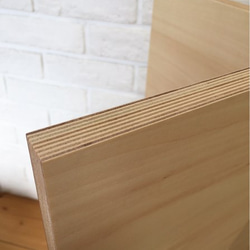 簡単に組めるテーブル脚　組立式　木製（シナ）　積層合板　ナチュラル 4枚目の画像