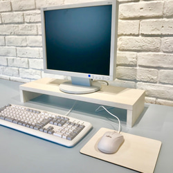 木目のモニター台 机上台 モニタースタンド 木目調 卓上ラック