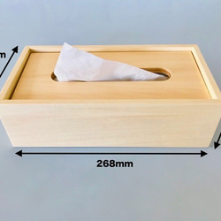 手触りの優しいティッシュケース　ティッシュボックス　木製(シナ)　木目調　蓋付き　シンプル　ナチュラル 5枚目の画像