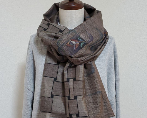 本場久米島紬　着物リメイク　ストール 本場久米島紬 着物リメイク ストール - メルカリ