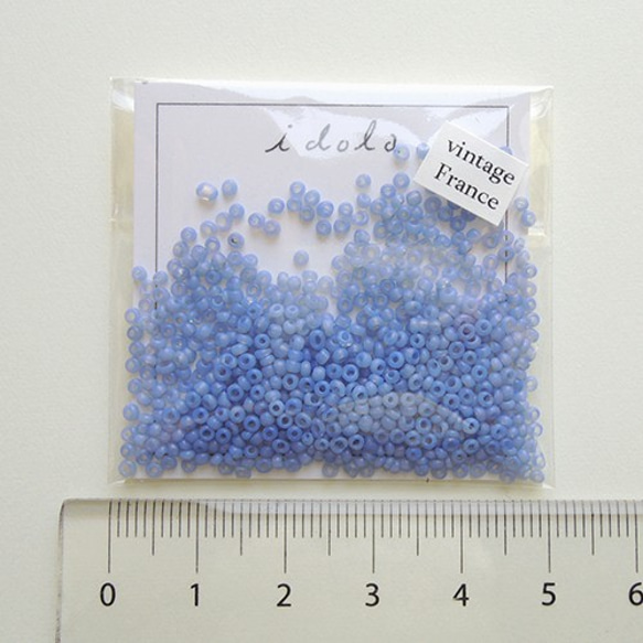 シードビーズ　（JFF130　ブルー　size外径:約1.9mm)    【4g】 4枚目の画像