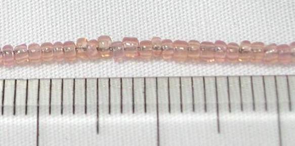 シードビーズ　（JFF161　ピンク　size外径:約1.3mm　特小)    【4g】 2枚目の画像