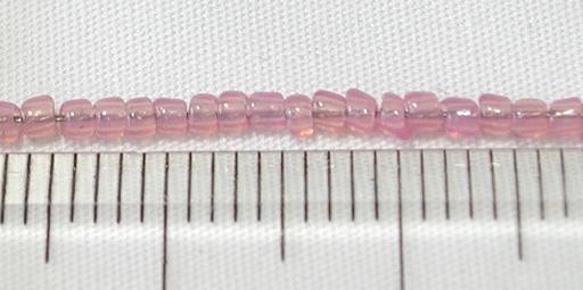 シードビーズ　（JFF163　ピンク　size外径:約1.3mm)    【4g】 2枚目の画像
