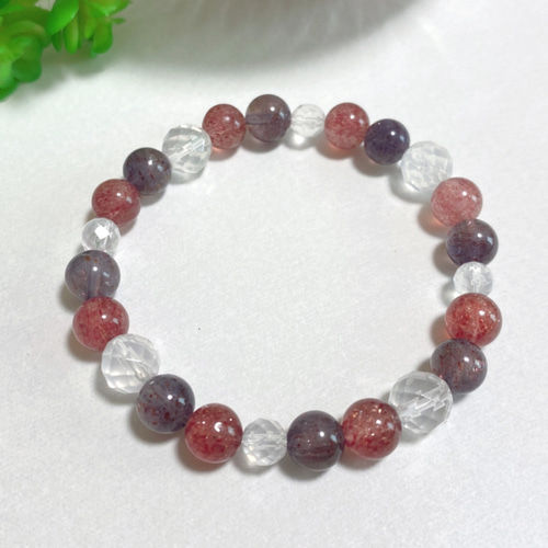 ☆鉱物図鑑ブレスレット☆ブラッドショットアイオライト/アフリカン