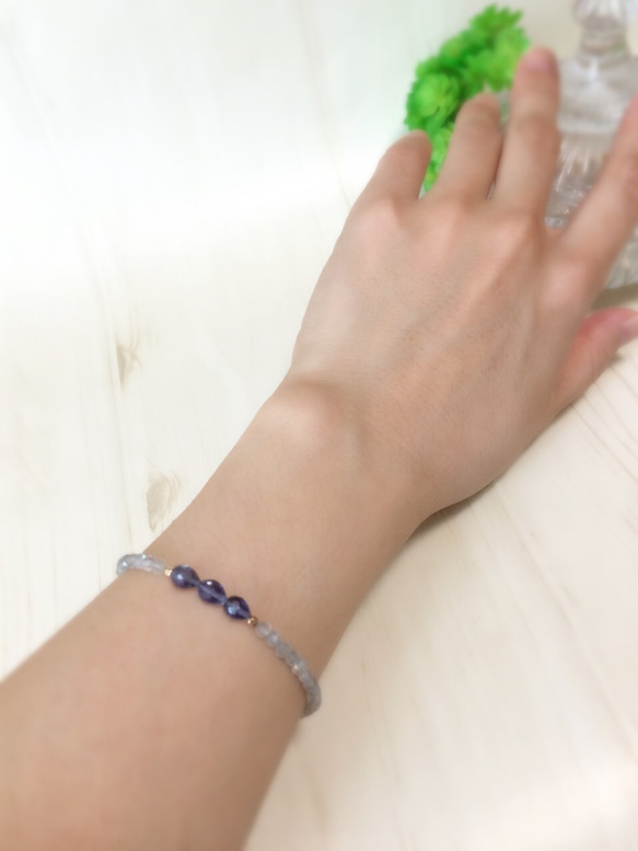 ＊ラブラドライトplusアイオライト＊bracelet＊ 6枚目の画像