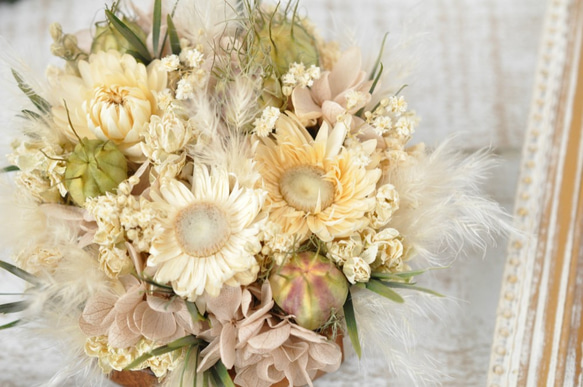 acacia bowl arrangement ～champagne pink～ 3枚目の画像