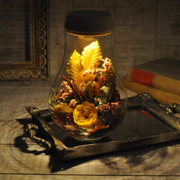 【 citrus yellow  】✽秋の夜長に✽心安らぐ lamp flower 1枚目の画像