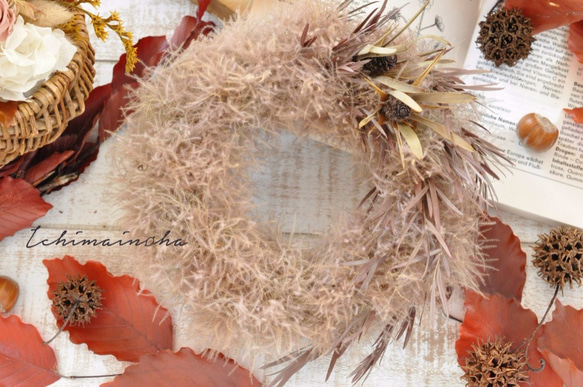 smoke bush wreath 3枚目の画像