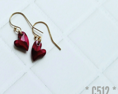☆14kgf☆大人 ハートピアス バレンタイン ピアス（フック