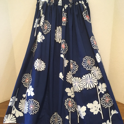 着物リメイク＊ハンドメイド＊ポップな菊柄浴衣のセットアップ＊夏祭り  