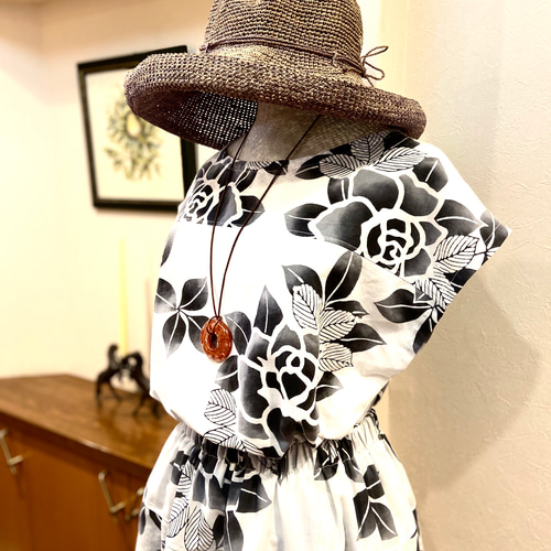 未使用浴衣リメイク・セットアップ 浴衣リメイク セットアップ 紺