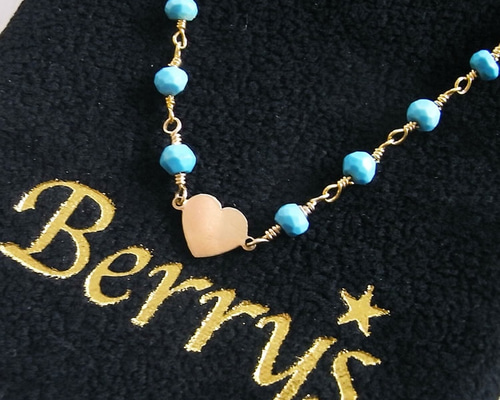 り*ん様 HERMES ターコイズ ハート型ネックレス 1_c78e9f2d0c08f61ba49db97bcf9f