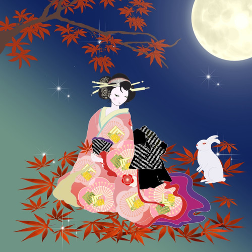 美人画 押絵 額装 和風アート 金地 着物 日本美術 インテリア飾り 和